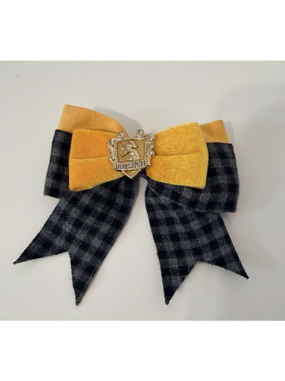 Hufflepuff Clip In Bow Hair Accessory Harry Potter Costume Cosplay Halloween